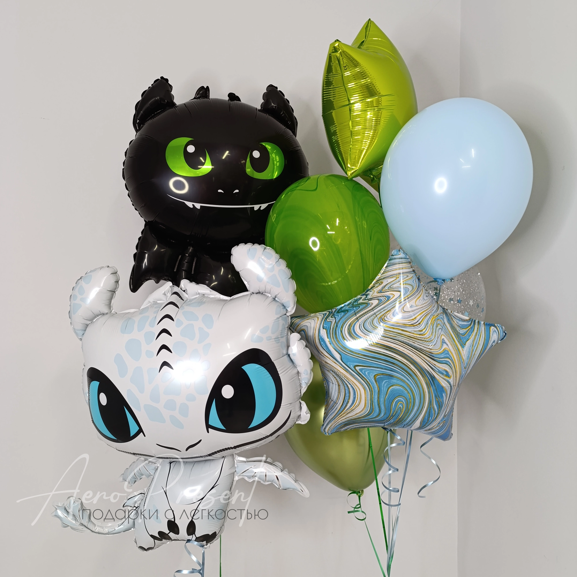 Набор шаров с драконами "Огонь и Лед"